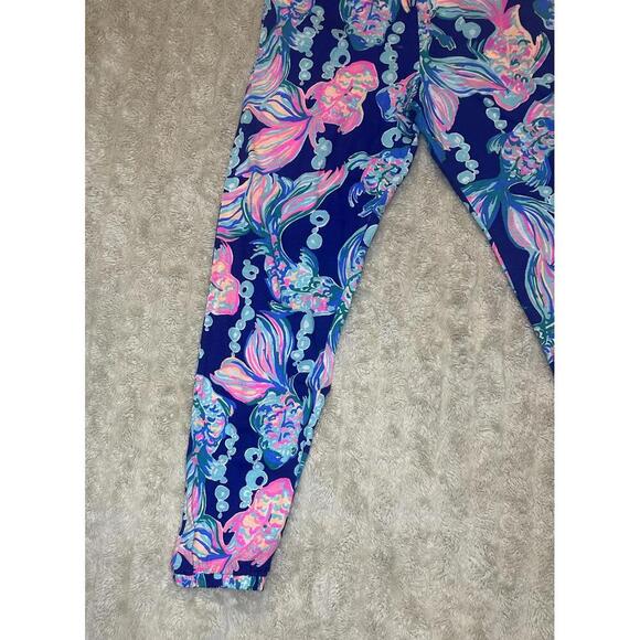 Lilly Pulitzer casual blue/multicolored fish Mini Melba jumpsuit Size XL (12-14) - Picture 5 of 9